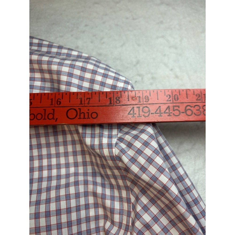 UNTUCKit Men's XL Wrinkle Free Button Down Shirt Orange Plaid Vinhas Cotton Off - Picture 6 of 7